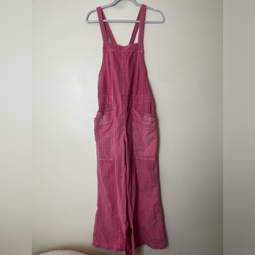 Free People Savannah Cotton Overalls in Pink Size XS - Picture 4 of 7